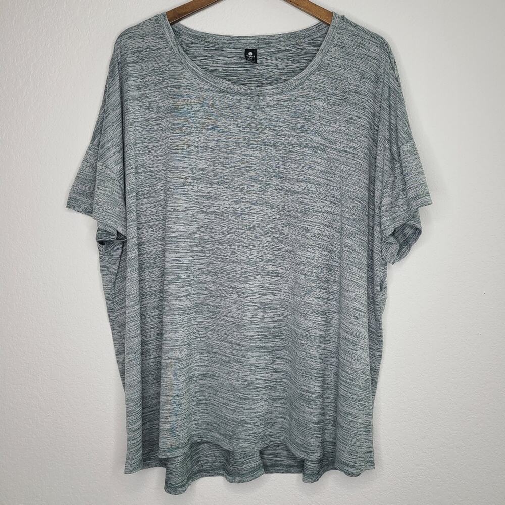 Velocity Workout Gray Short Sleeve T-Shirt 3X Plus